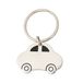 Merkloos / Sans marque Sleutelhangers met auto van 4,5 cm - Rijbewijs gehaald/geslaagd/nieuwe auto cadeautjes - metaal - zilver