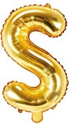 - """Folie ballon Letter """"S"""", 35cm, goud"""