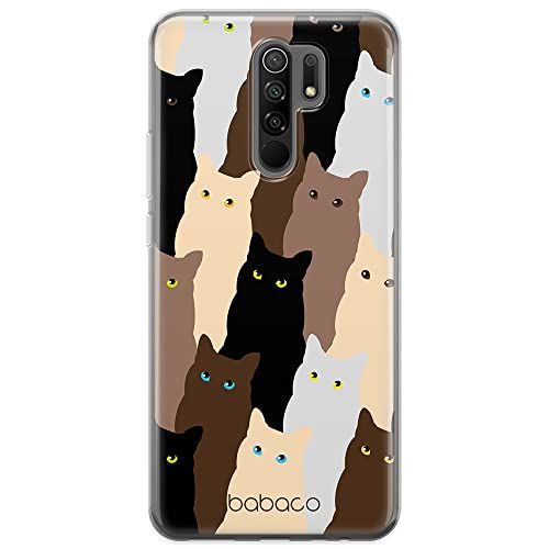 Babaco ERT GROUP mobiel telefoonhoesje voor Xiaomi REDMI 9 origineel en officieel erkend Babaco patroon Cats 001 optimaal aangepast aan de vorm van de mobiele telefoon, hoesje is gemaakt van TPU