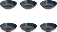 Medard de Noblat Feeling Indigo Salade- en pastabord 18 cm 6-delig Stoneware