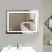 Oobest - Miroir mural Skecten avec éclairage LED, interrupteur tactile, miroir lumineux pour salle de bain, 50*70 cm