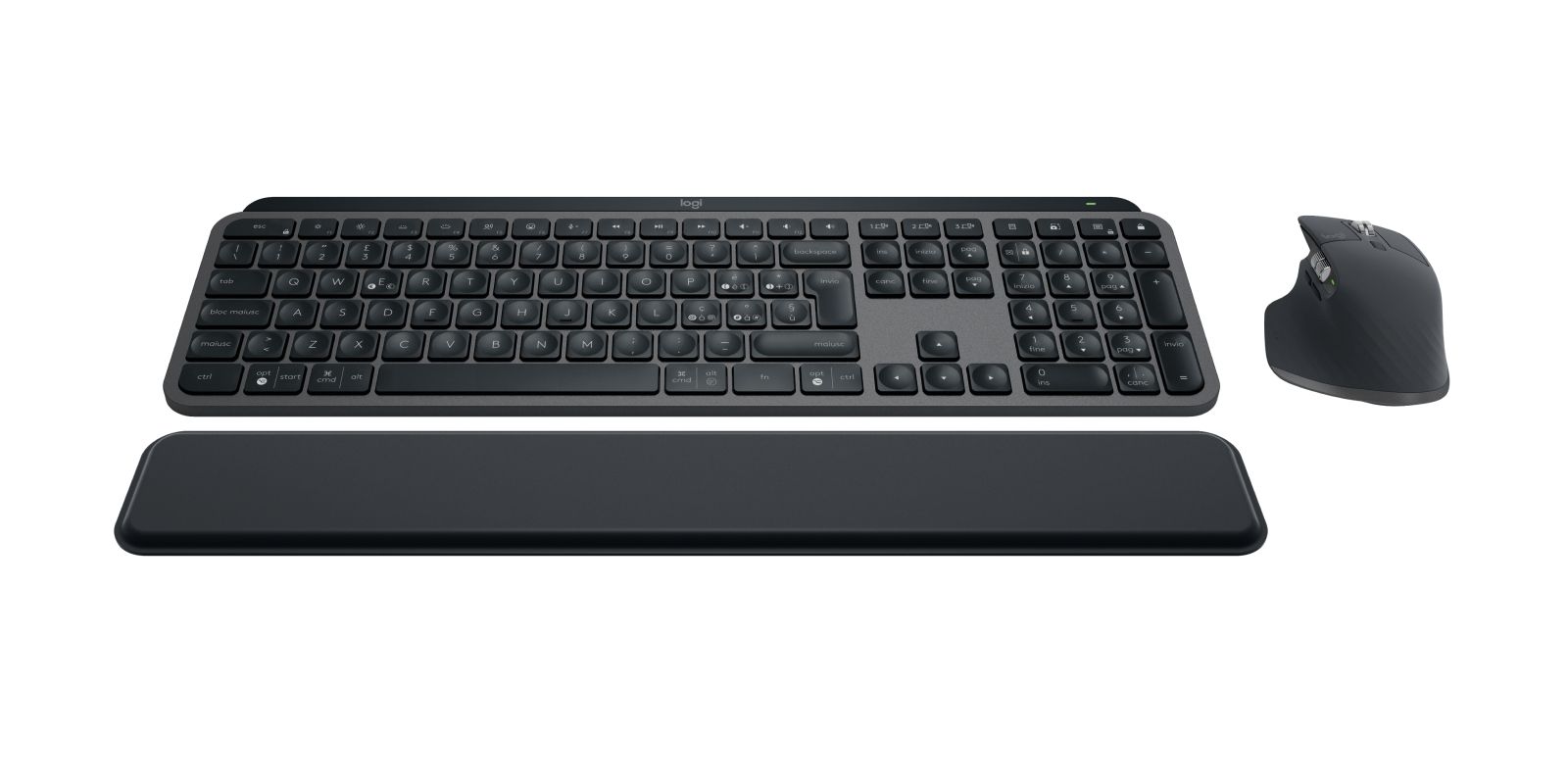 Logitech MX Keys S Combo Toetsenbord Inclusief Muis Bluetooth QWERTY Italiaans Grafiet