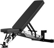 PH Fitness Verstelbare Fitnessbank – Incline Trainingsbank – 200KG Belastbaar – Professionele Krachttraining – Incl. Transportwielen – Compact & Stabiel – Homegym