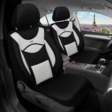 Bremer Sitzbezüge Autostoelhoezen voor Citroen C3 Bj ab 2017 – Stoelhoezen voor bestuurder en passagier in Zwart/Wit