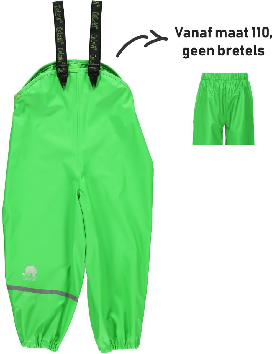 CELAVI Regenbroek kinderen - Groen - maat 90 86-98cm