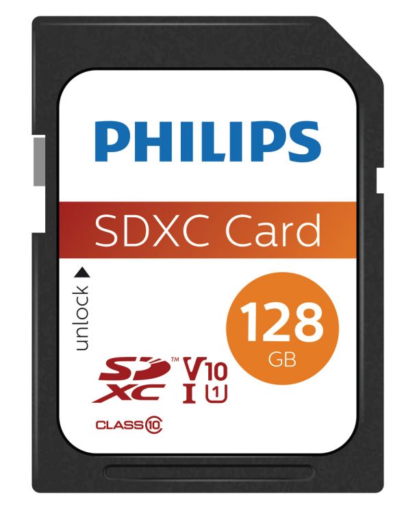 Philips 128GB SDXC Memory Card - Class 10, UHS-I, U1 - FM12SD55B/00