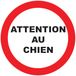 Ambiance Sticker Zelfklevend waarschuwingsbord, zelfklevend, voor waakhond, gelamineerd, gelamineerd, water- en uv-bestendig – let op de hond en rond – 10 cm ø