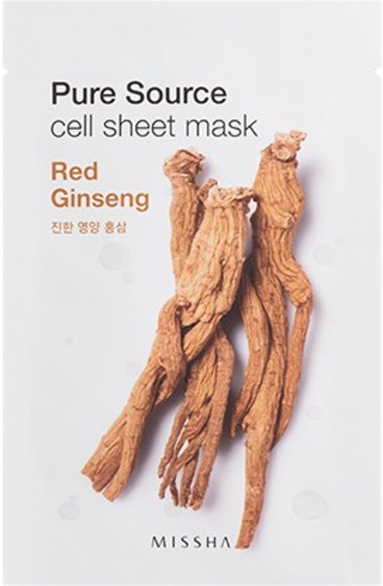 Korea cosmetic Missha Pure Source Cell Sheet Mask Red Ginseng