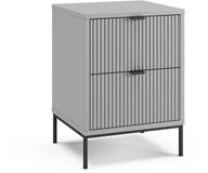 Vicco Nachtkastje Eliza, Grijs/Zwart, 40 x 55.4 cm met 2 laden