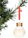 Boules de Noël - remplissable avec shampooing/gel douche - 6x pièces - 50 ml - plastique - 6 cm