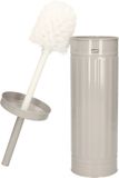 MSV Industrial Toilet/wc-borstel houder - metaal - licht grijs - 38 cm