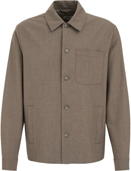 WE Fashion Heren slim fit overshirt