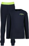 Vingino Wose Jongens Pyjama Lange Mouw Katoen Midnight Blue Logo 110/116