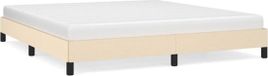 vidaXL Bedframe - Stof - Crèmekleurig - 160x200 cm