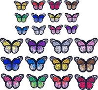 Rainbecom Vlinder Patroon 24 delige set - Strijk Embleem - 15x15cm - 8720828342848