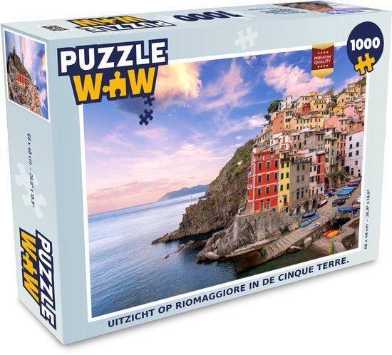 MuchoWow Puzzel Uitzicht op Riomaggiore in de Cinque Terre. - Legpuzzel - Puzzel 1000 stukjes volwassenen