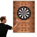 Autocollant de protection murale en bois pour cibles de fléchettes