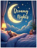 Dreamy Nights Coloring Book: Gentle Bedtime Scenes for Evening Relaxation