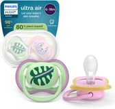 Philips Avent Ultra Air – Sucette respirante et légère (6-18 mois) – 2 pièces – SCF087/13