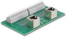 Delock RJ50 2 x female to 2 x Terminal Block with push-button for DIN rail angled