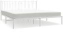 vidaXL Bedframe met hoofdbord metaal wit 183x213 cm