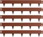 Merkloos / Sans marque Relaxdays gazonrand set van 5, flexibel staal roestlook, voor gazons en bloemenperken, bruin, 16 x 106 x 0,02 cm