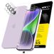 NEW'C 3 x Screen Protector voor iPhone 14 (6,1 inch) en 3 x Camera Lens Protector