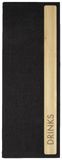 SIGEL GM220 Drankkaart - bamboe - 1 stuk - geleverd met 2 transparante hoezen 4-voudig voor 8 vellen - elastische koordbinding - 1/2 A4 - donkergrijs/beige
