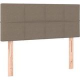 Tête de lit taupe 90x5x78/88 cm tissu