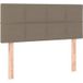 Tête de lit taupe 100x5x78/88 cm tissu