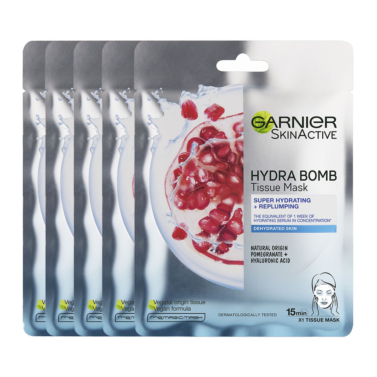 Garnier Skinactive Hydra Bomb Sheet Mask met Granaatappel - 20 stuks
