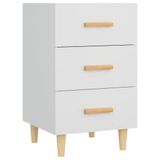 VidaXL Nachtkastje 40x40x66 cm bewerkt hout wit