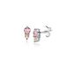 ZINZI 6mm zilveren oorknopjes rond roze ZIO2501