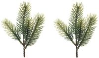 Merkloos Decoris dennentakjes - 3 stuks - groen - 23 cm