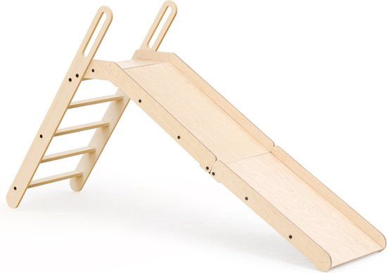 Mamatoyz Kinderglijbaan Montessori Slide Me Slide Massief Hout - Opvouwbaar voor Binnen