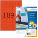 HERMA 4238 Gekleurde etiketten A4, set van 14 (25,4 x 10 mm, 1.400 velles, papier, mat) zelfklevend, bedrukbaar, permanent Klevende Kleuretiketten, 264.600 etiketten voor printer, rood