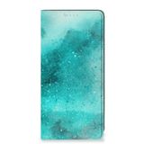 B2Ctelecom Samsung Galaxy A21s Bookcase Painting Blue