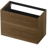 INK - Onderkast 2 Laden Push To Open Horizontaal Gefreesd Bestaande Uit: - 900x450x650 Mm - Massief Eiken Ash Grey