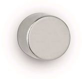 MAUL Magneet rond 4 stuks 5,3 kg staal metaal Neodymium magnetisch Ø 1.2 x 1 cm zilver