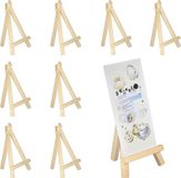 Merkloos Kleine Driehoekige Houten Ezel - decoratief - 8 stuks - natuurlijk hout - 15 cm