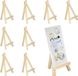 Merkloos Kleine Driehoekige Houten Ezel - decoratief - 8 stuks - natuurlijk hout - 15 cm