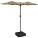 Parasol de jardin Parasol d'extérieur à double tête taupe 316x145 cm CFW38009