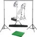 vidaXL Studio photo avec kit d'éclairage et fond