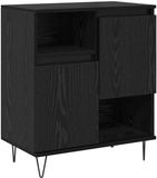 vidaXL Dressoir Zwart Eiken 60 x 35 x 70 cm