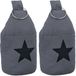 Merkloos Relaxdays deurstopper zak - set van 2 - 22,5 x 11 cm - stoffen deurstop - met greep - donkergrijs-zwart