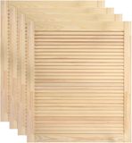vidaXL Kastdeuren met lamellen 4 st 69x59,4 cm massief grenenhout