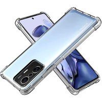 Phonillico® Case voor Xiaomi 11T 5G - 11T PRO 5G - Schokbestendige bescherming Zacht siliconen Transparant