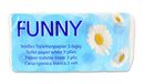 Funny AG-014 toiletpapier, 3-laags, 250 vellen, 9,5 cm x 11 cm, wit, enkele verpakking van 8 rollen