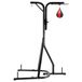 VEVOR Support de sac de frappe 2 en 1, station de boxe autoportante en acier, charge 65 kg, support de sac de sable hauteur réglable, équipement pour fitness gym domicile, 143 x 126 x 214 cm, noir