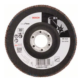 Bosch klepschijf X581 Best for Inox gehoekt 125 mm 80 - 10 stuks